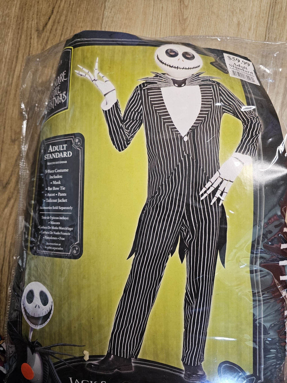 Jack Skellington Black & White Pinstripe Adult Men Costume